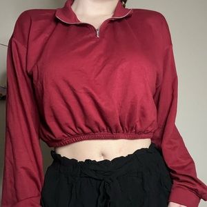 Loose cropped hoodie